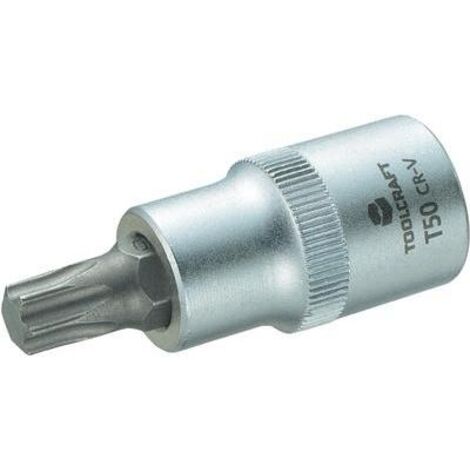 DOUILLE 12,5 MM (1/2'') AVEC PROFIL T TOOLCRAFT 816168 1/2'' (12.5 MM) PROFIL T : T50 LONGUEUR 55 MM (1/4)