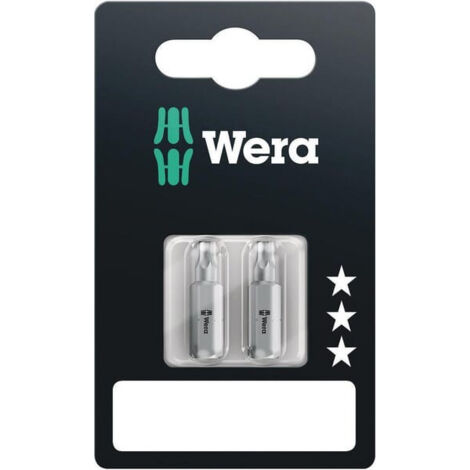 Embout Torx T 25 Wera 05073315001 Acier à outils allié, extra-rigide Forme (embouts): D 6.3 2 pc(s) (1/4)