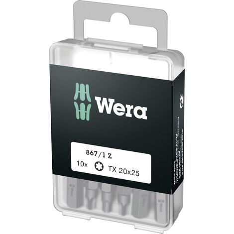 Embout Torx T 20 Wera 05072408001 Acier à outils allié, extra-rigide Forme (embouts): D 6.3 10 pc(s) C98606