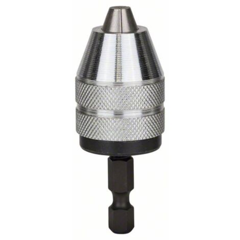 Mandrin de perceuse 2608572072 – Serrage rapide jusqu'à 6 mm – Acier au carbone – Montage facile d'une main – Compatible perceuses Bosch