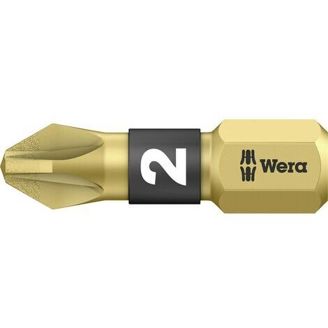 Wera 855/1 BDC embout cruciforme PZ 2 25 mm métallique (1/3)