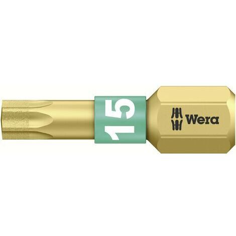 Embout Torx T 15 Wera 05 066102 001 Acier à outils allié, revêtement diamanté Forme (embouts): D 6.3 1 pc(s) C52880 (1/3)