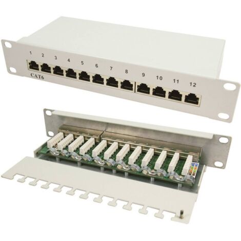 Panneau de brassage 12 ports LogiLink NP0041 CAT 6 1 UH R05287