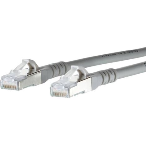 Metz Connect 1308451033-E RJ45 Câble réseau, câble patch CAT 6a S/FTP 1.00 m gris avec cliquet d'encastrement 1 pc(s) R05269 (1/3)