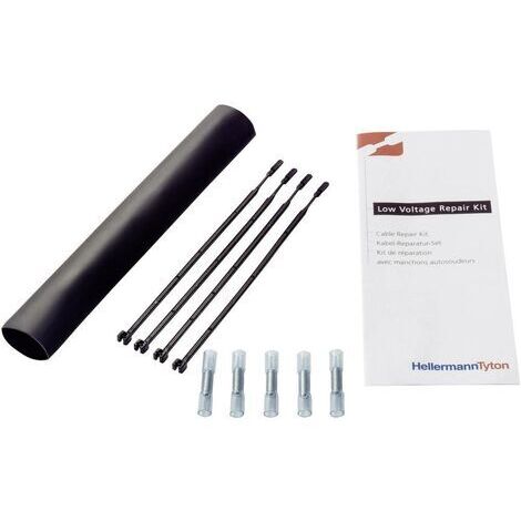 Ensemble de raccordement thermorétractable sans éclissages 6 - 24 mm HellermannTyton 380-04004 1 set (1/3)