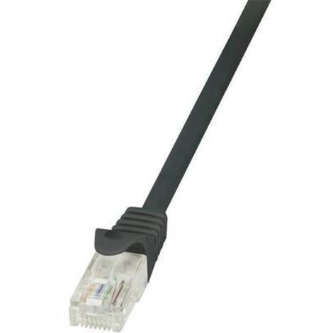 LOGILINK Câble réseau (RJ45) CAT6 U/UTP Noir 0,25M (1/2)