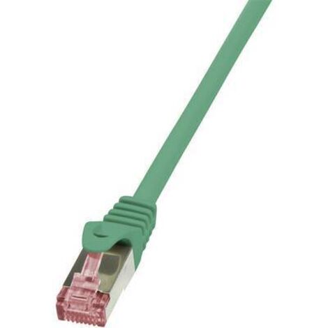 Câble réseau RJ45 CAT 6 S / FTP LogiLink - 2 connecteurs RJ45 - 1 m - Vert - CQ2035S V961241 (1/2)