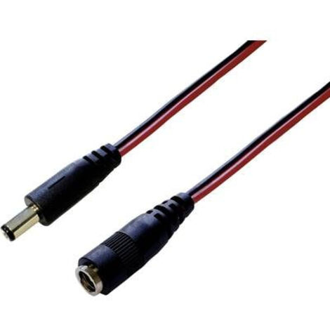 Rallonge basse tension BKL Electronic 072076 DC mâle - DC femelle 5.5 mm 2.1 mm 5.5 mm 2.5 mm 3.00 m 1 pc(s) V654241 (1/3)