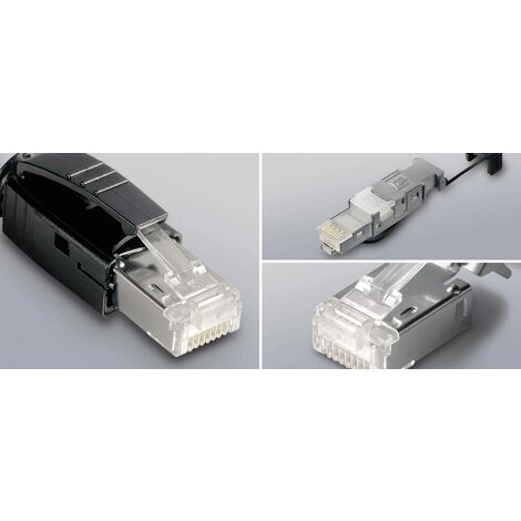 Connecteur RJ45 STX Telegärtner 100007451 RJ45 mâle, droit Pôle: 8P8C transparent 1 pc(s) Q400301