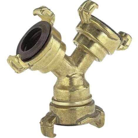 Gardena – Répartiteur à raccordement rapide 711920 – Raccord laiton attelage à griffes – Pour tuyaux 19mm et 13mm – Système de dérivation efficace - Q019121 (1/4)