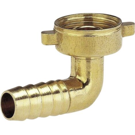 Gardena – Raccord coudé à visser laiton 728620 – Filetage 24,2 mm (3/4') – Compatible tuyau Ø 13 mm (1/2') – Pour raccordement lave-linge - Q015721