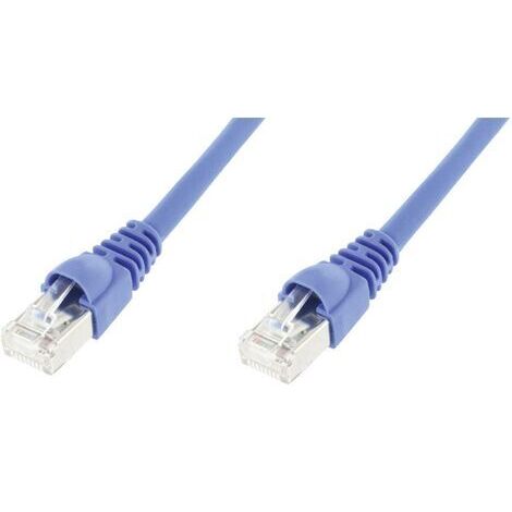 Câble de raccordement réseau informatique RJ45 Telegärtner 100007976 CAT 6a S/FTP bleu 1.00 m Q032941 (1/4)