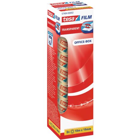 tesafilm tesa 57404-00002-04 transparent (L x l) 10 m x 19 mm acrylate 8 pc(s) A034621