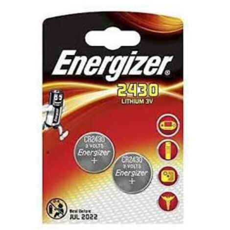Energizer – Pile bouton CR2430 lithium – 2 pièces – Haute capacité – Pour appareils électroniques – Tension 3V (1/10)
