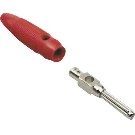 BKL Electronic 072180 Fiche banane mâle, droit Ø de la broche: 4 mm rouge 1 pc(s) Y497521 (1/3)