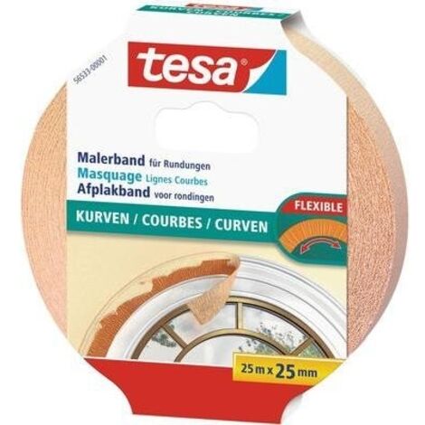 Bande de masquage tesa 56533-00001-02 beige (L x l) 25 m x 25 mm caoutchouc 1 pc(s) Y445911