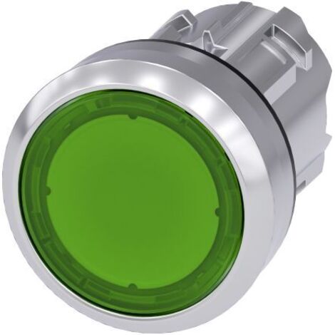 Siemens 3SU10510AB400AA0 3SU1051-0AB40-0AA0 Bouton-poussoir lumineux à rappel actionneur plat, colle (1/4)