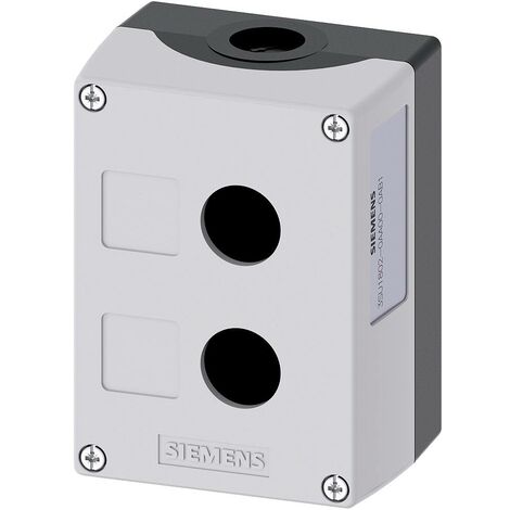 Siemens 3SU1802-0AA00-0AB1 3SU18020AA000AB1 Boîtier vide 2 emplacements (L x l x H) 114 x 85 x 64 mm sans inscription gris 1 pc(s) Y403141 (1/2)