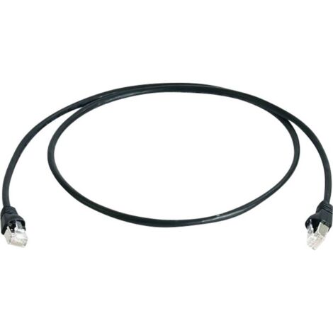 Câble de raccordement réseau informatique RJ45 Telegärtner 100007969 CAT 6a S/FTP noir 0.50 m (1/4)