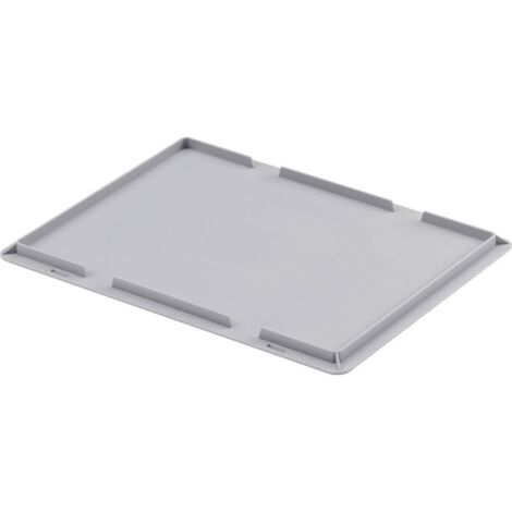 Alutec – Couvercle pour boîte 400 x 300 mm 5080 – Polypropylène gris – Dimensions extérieures 400 x 300 mm – 1 pièce