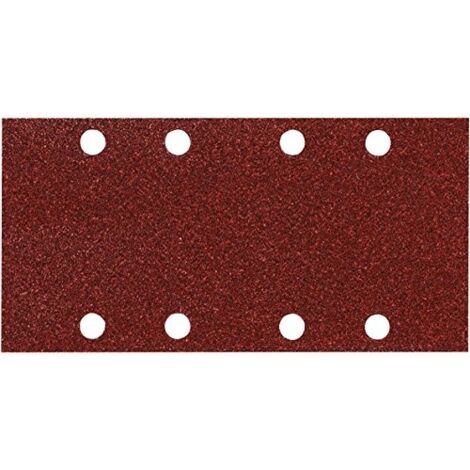 10 Feuilles rectangulaires abrasives 93x230 mm G80 - 4 + 4 trous - MAKITA - P-31859