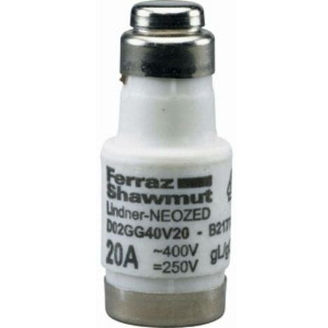 Mersen 01701.025000 Fusible Neozed Taille du fusible = D02 25 A 400 V S557521 (1/2)