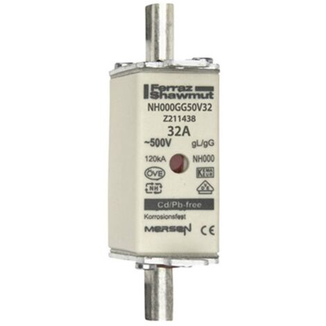 Mersen 1B643.000000 Fusible NH Taille du fusible = 000 32 A 500 V 1 pc(s) S559791 (1/2)
