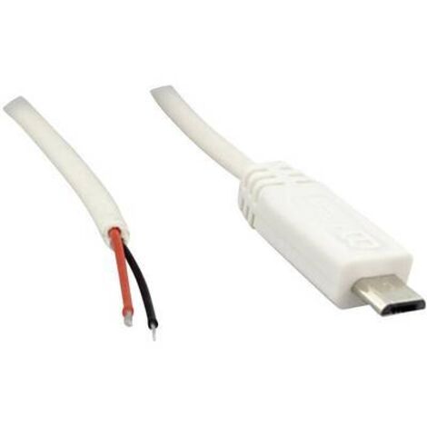 Câble confectionné Micro USB-B mâle avec extrémités ouvertes BKL Electronic 10080105 mâle, droit 1.80 m S580531 (1/2)