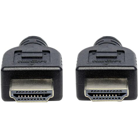 Câble de raccordement Manhattan HDMI Fiche mâle HDMI-A, Fiche mâle HDMI-A  3.00 m noir