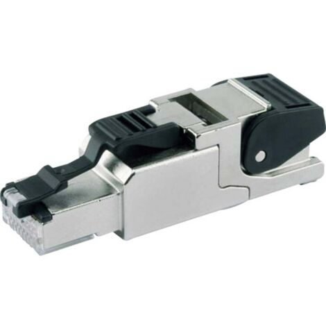 Fiche RJ45 mâle CAT 6A blindé Telegärtner 100023040 RJ45 mâle, droit métal 1 pc(s) S375121 (1/4)