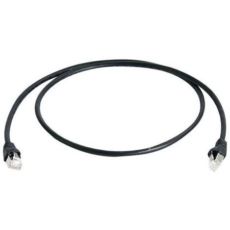 Câble de raccordement réseau informatique RJ45 Telegärtner 100007978 CAT 6a S/FTP noir 1.00 m (1/2)