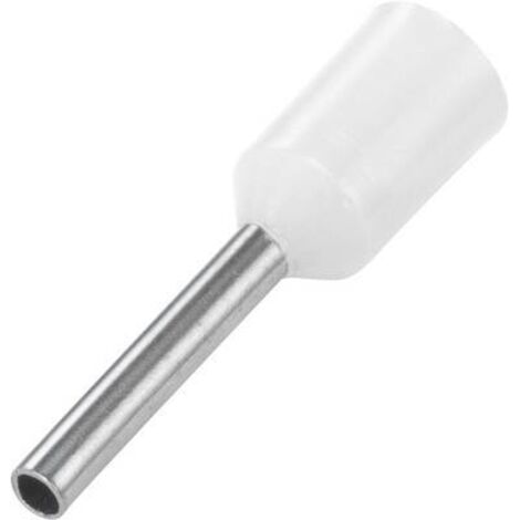 Embout simple d'extrémité de câble TRU COMPONENTS E050-08WT 0.5 mm² x 8 mm partiellement isolé blanc 100 pc(s) S451561 (1/2)