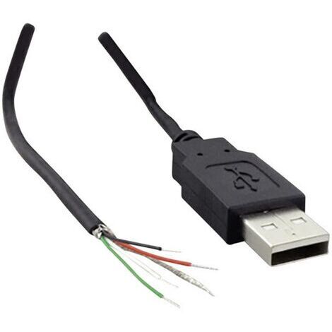 USB A mâle 2.0 avec extrémité de câble ouverte TRU COMPONENTS 1582621 1.80 m (1/3)