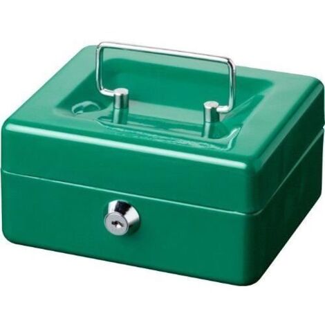 Caissette a monnaie - BURG WACHTER - Money 5015 Green - Ouverture a clé, acier vert (1/5)
