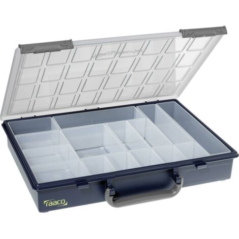 Mallette à compartiments plastique assortiment 55 4x8-15 bleu raaco 1 PCS