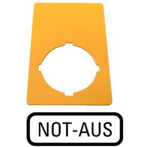 Plaquette de repérage Eaton M22-XZK-D99 216471 (l x H) 33 mm x 50 mm NOT-AUS jaune 1 pc(s) X995131