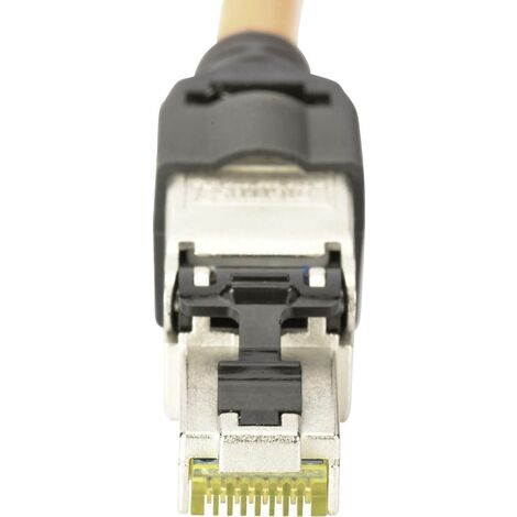 Digitus RJ45 réseau informatique Connecteur CAT 6a, non équipé [1x LSA, autodénudant, connexion rapide - 1x RJ45 mâle, RJ45 mâle 8P8C] argent, a D854391