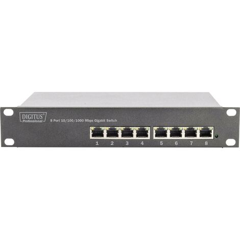 Switch réseau Digitus DN-80114 8 ports 10 / 100 / 1000 MBit/s D854301 (1/5)