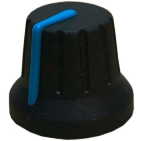 PSP 49009-BL 49009-BL Tête de bouton rotatif avec pointeur noir, bleu (Ø x H) 18.8 mm x 15.24 mm 1 pc(s) D670631 (1/2)