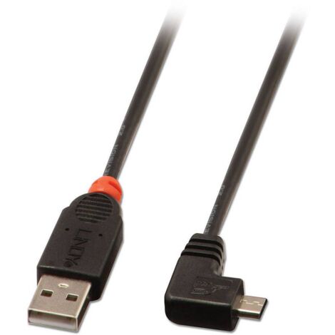 LINDY Câble USB USB 2.0 USB-A mâle, USB-Micro-B mâle 0.50 m noir 31975 C169691 (1/4)