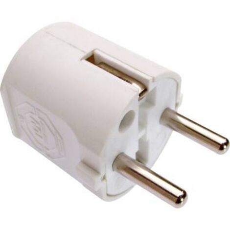 Schutzkontaktstecker Zentralstecker weiß bis 1,5mm² IP20 (1/2)