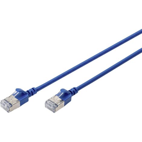 Digitus DK-1632-A-030S-B RJ45 Câble réseau, câble patch CAT 6a F/FTP 3 m bleu code couleur, blindé, (1/3)