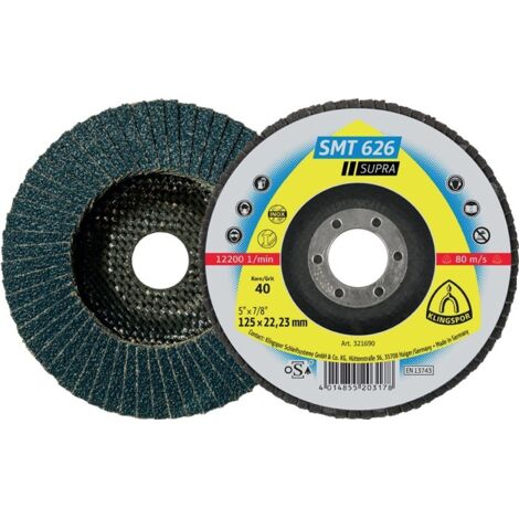 Klingspor 321691 SMT 626 Assiette de maille abrasive, 180 x 22,23 mm grain 40 en forme de voûte Diam (1/4)