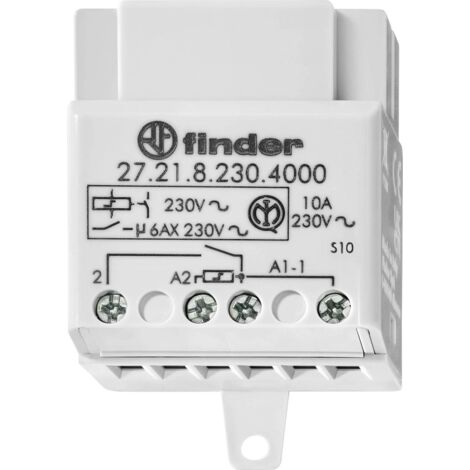 Télérupteur pour encastrement Finder 27.21.8.230.4000 1 NO (T) 230 V/AC 10 2300 VA 1 pc(s) S665033