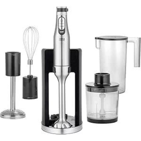 Lebenlang LBP9786 Mixeur plongeant 1200 W fonction turbo argent W373263
