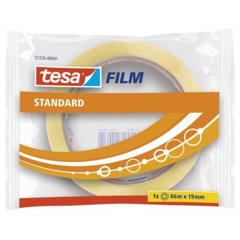 Ruban adhésif standard Tesa transparent 66m x 19mm (1/2)