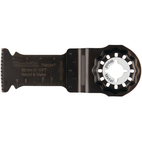 Makita – Lame d'outil multifonction 32x50 mm B64814 – BiM pour bois dur et métal – Découpe précise de tubes et profilés – Fixation STARLOCK