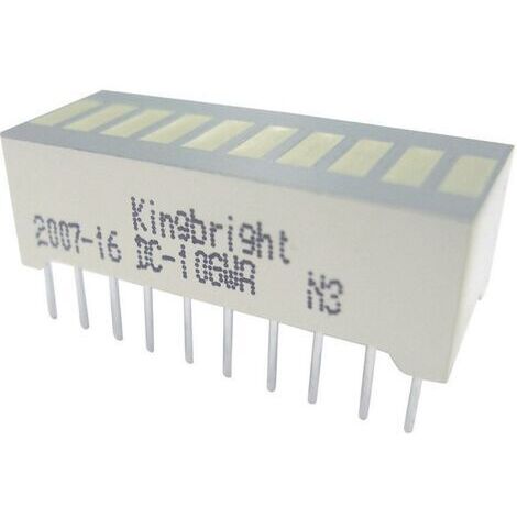 Kingbright DC-10YWA Bargraphe à LED x10 jaune (l x H x P) 25.4 x 10.16 x 8 mm Q87915 (1/5)