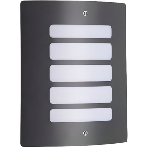 Applique murale extérieure Todd 60W – Métal et plastique – Culot E27 – Indice de protection IP44 – Finition satinée anthracite – Dimensions 11x24,5x30,5cm - JLE5139658