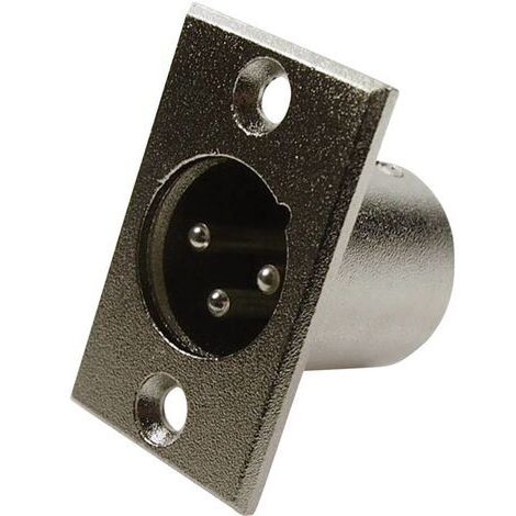 XLR embase mâle, contacts droits Cliff FC6105 Nombre de pôles: 3 argent 1 pc(s) W90815